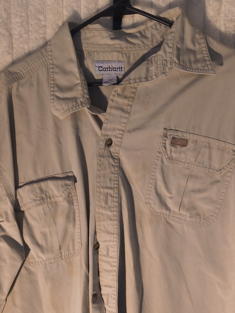 Carhartt Men's Beige Lightweight Shirt Jacket